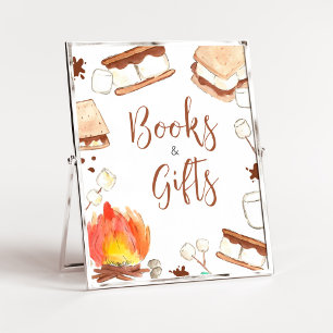 S'mores Camping Baby Shower Books and Gifts Poster