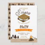 S'mores Camping Fun with Friends Birthday Invitation<br><div class="desc">S'mores Camping Fun with Friends Birthday Invitation</div>