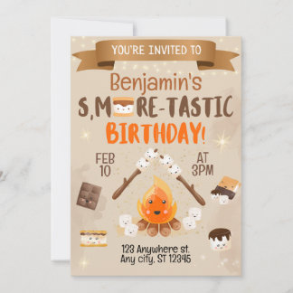 S'mores Children's Birthday Party Invitation