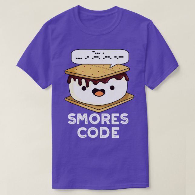 Smores Code Funny Food Pun T-Shirt (Design Front)