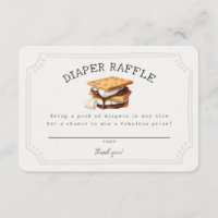 Smores Fall Bonfire Outdoor Diaper Raffle Insert