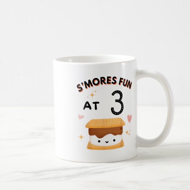Smores Fun Camping Birthday 3 Years Old Camper 3rd Coffee Mug (Right)