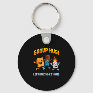 Smores group hug funny gamer marshmallow lover key ring