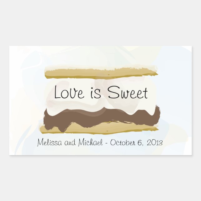 S'mores Love Is Sweet Rectangular Sticker (Front)