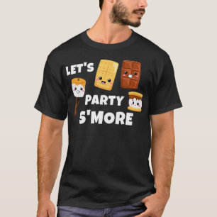 S'mores Marshmallows Camping Kawaii Let's Party T-Shirt