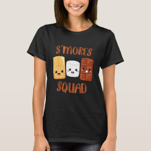 S'mores Marshmallows  Smores Squad Camping Campfir T-Shirt