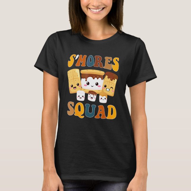 S'mores Marshmallows  Smores Squad Camping Campfir T-Shirt (Front)
