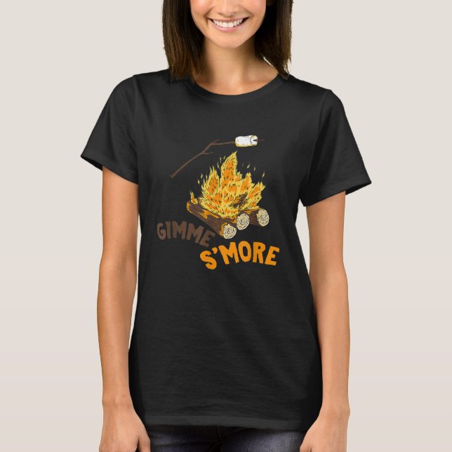 Smores Pun Campfire Marshmallow Roast More Smores T-Shirt (Front)