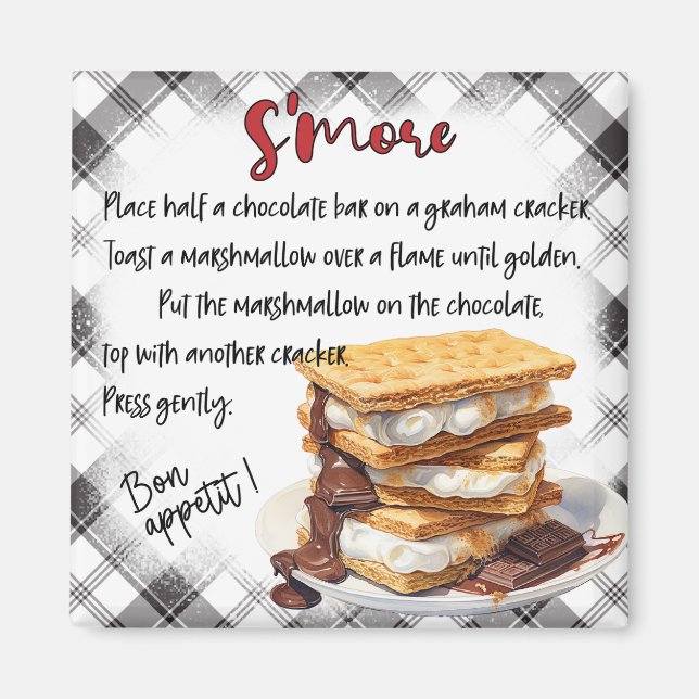 Smores Recipe Magnet (Front)