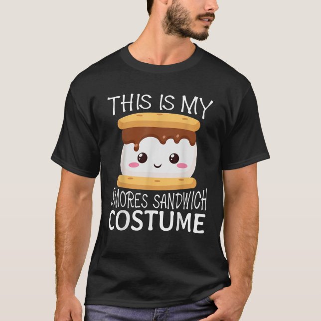 Smores Sandwich Big Camping Kawaii Halloween Group T-Shirt (Front)