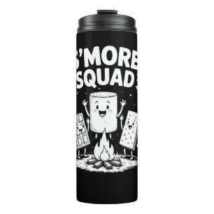 S'mores Squad Camping Campfire Cute Marshmallow Thermal Tumbler