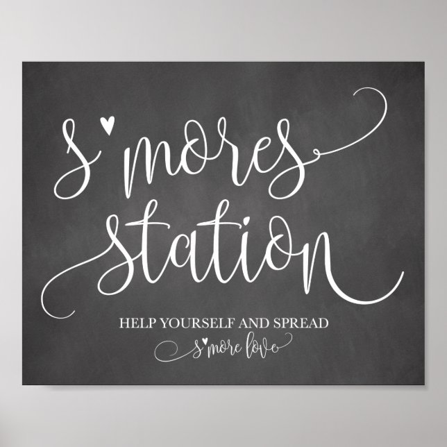S'mores Station Favour Party Signage 8x10 Poster (Front)
