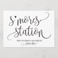S'mores Station Favour Party Signage