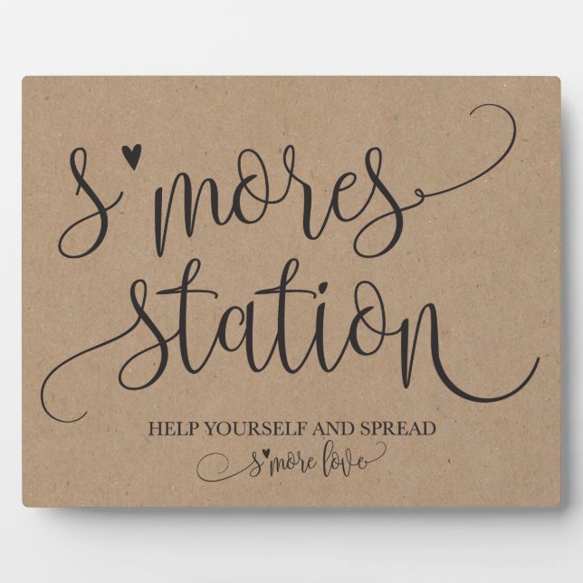 S'mores Station Favour Party Signage Plaque (Front)