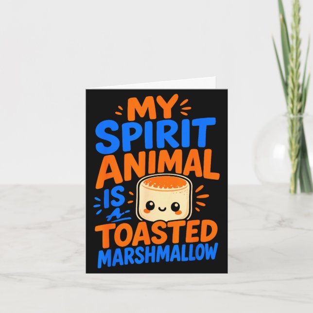S'mores toasted marshmallow campfire  card (Front)