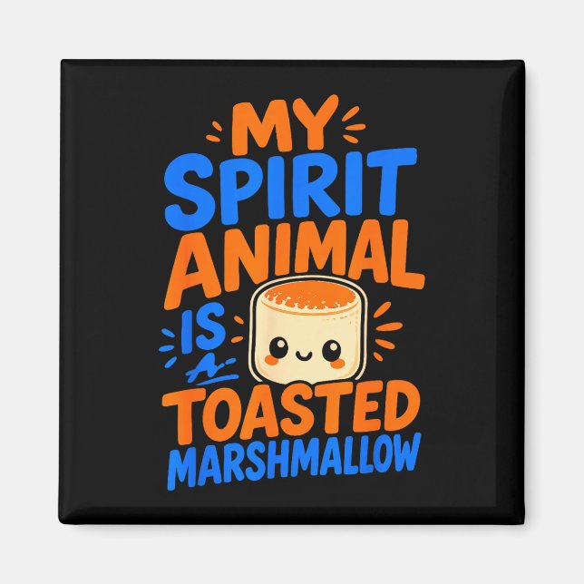 S'mores toasted marshmallow campfire  magnet (Front)