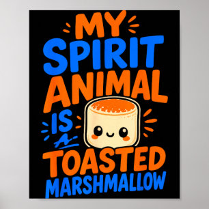 S'mores toasted marshmallow campfire poster