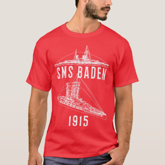 SMS Baden German 1915 WW1 Battleship Blueprint Dia T-Shirt