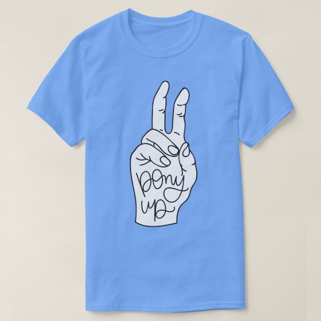 SMU pony up cursive T-Shirt (Design Front)