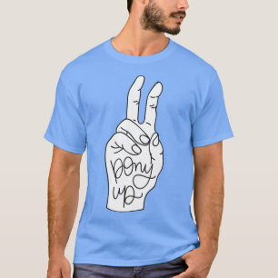 SMU pony up cursive T-Shirt