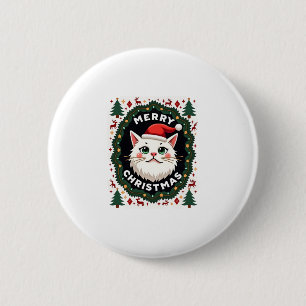 Smudge Cat Ugly Christmas Sweater (1) 6 Cm Round Badge