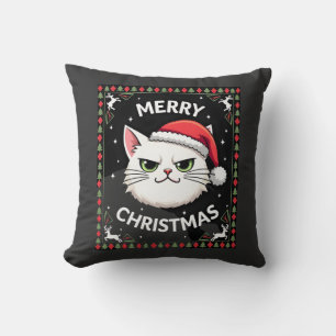 Smudge Cat Ugly Christmas Sweater  (1) Cushion