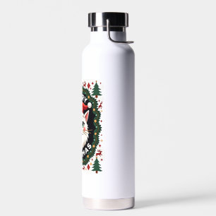 Smudge Cat Ugly Christmas Sweater (1) Water Bottle