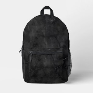 Smudged Black Printed Backpack