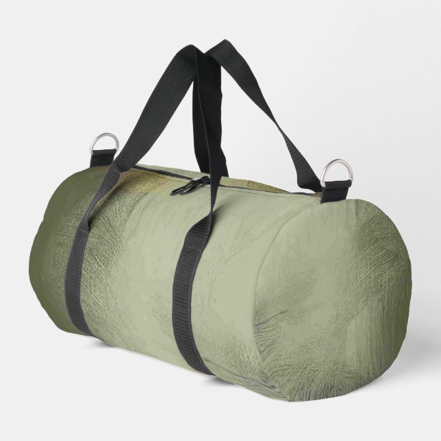 Smudged Parchment Paper Look Duffle Bag (Left Corner)