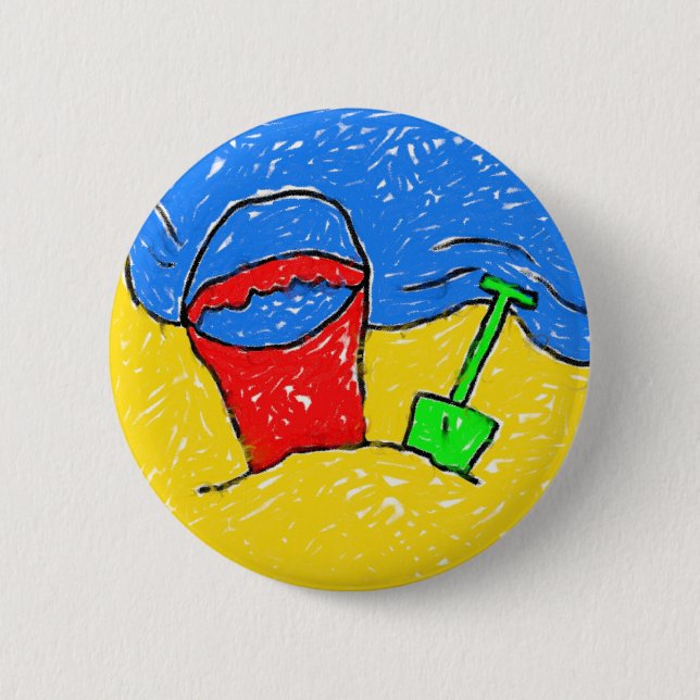 Smudgy Beach 6 Cm Round Badge (Front)