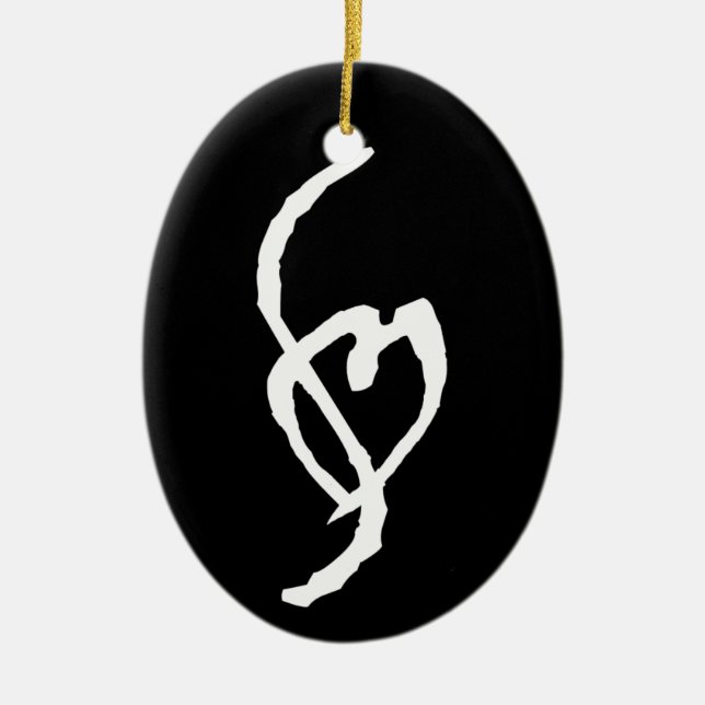 Smuffin Love Black Ceramic Ornament (Front)
