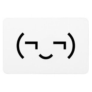 Smug Emoticon (¬‿¬) Japanese Kaomoji Magnet