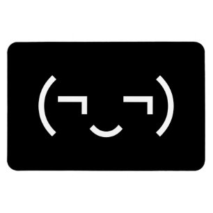 Smug Emoticon (¬‿¬) Japanese Kaomoji Magnet