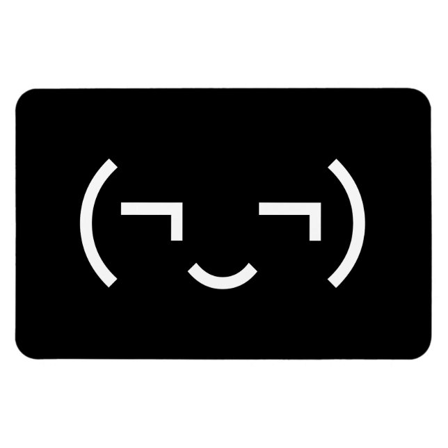 Smug Emoticon (¬‿¬) Japanese Kaomoji Magnet (Horizontal)