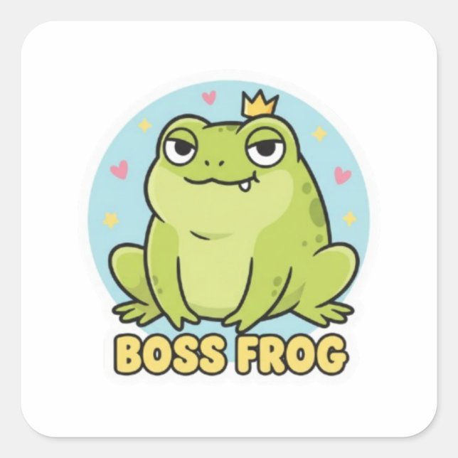 Smug Frog Sticker Cute Confident Frog Meme Kawaii  (Front)