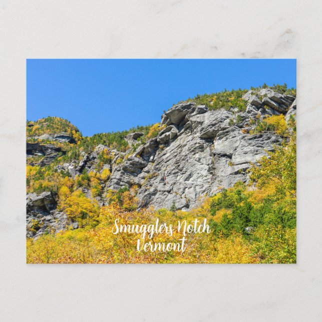 Smugglers Notch in Vermont Holiday Postcard (Front)