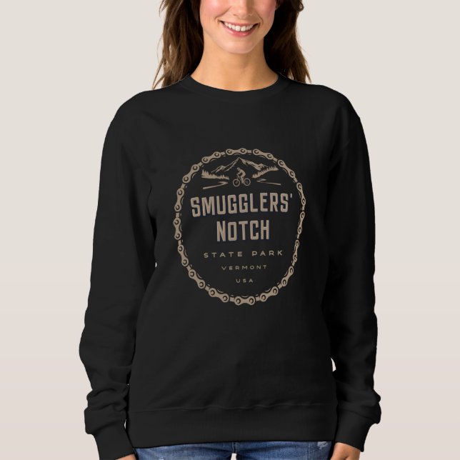 Smugglers' Notch State Park Vermont Mountain Bike  Sweatshirt (Front)