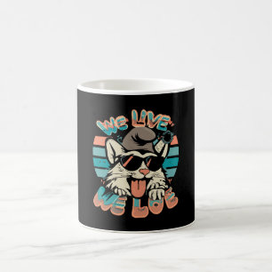 Smurf Cat - We Live We Love Coffee Mug