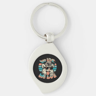 Smurf Cat - We Live We Love  Key Ring