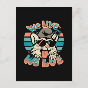 Smurf Cat - We Live We Love Postcard