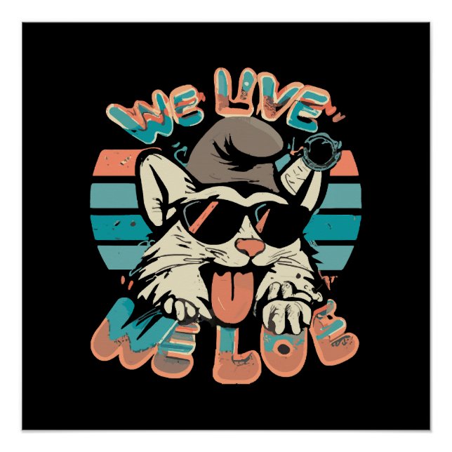 Smurf Cat - We Live We Love  Poster (Front)