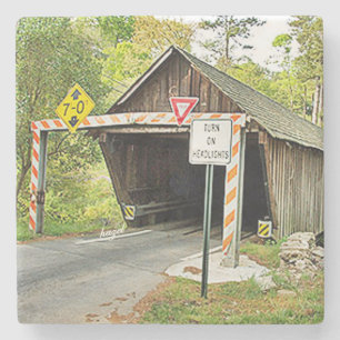 Smyrna Covered Bridge, Smyrna Covered Bridge Coast Stone Coaster