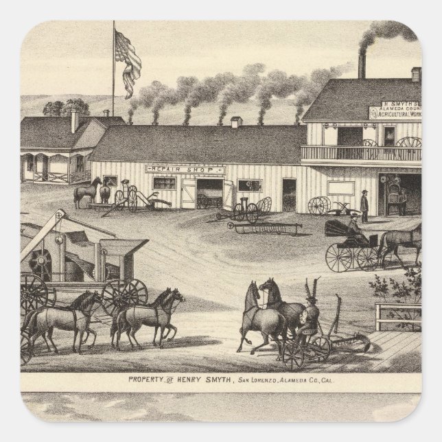 Smyth, Adams properties Square Sticker (Front)