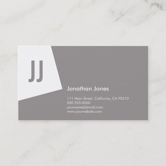 SN Corporate No1 Platinum Grey Business Card (Front)