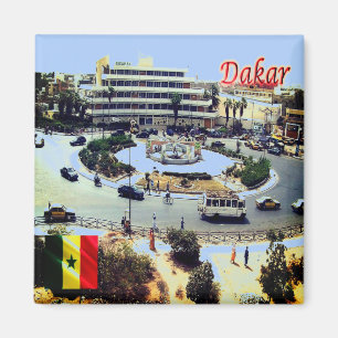 SN - Senegal - Roundabout Fountain Sicap Magnet