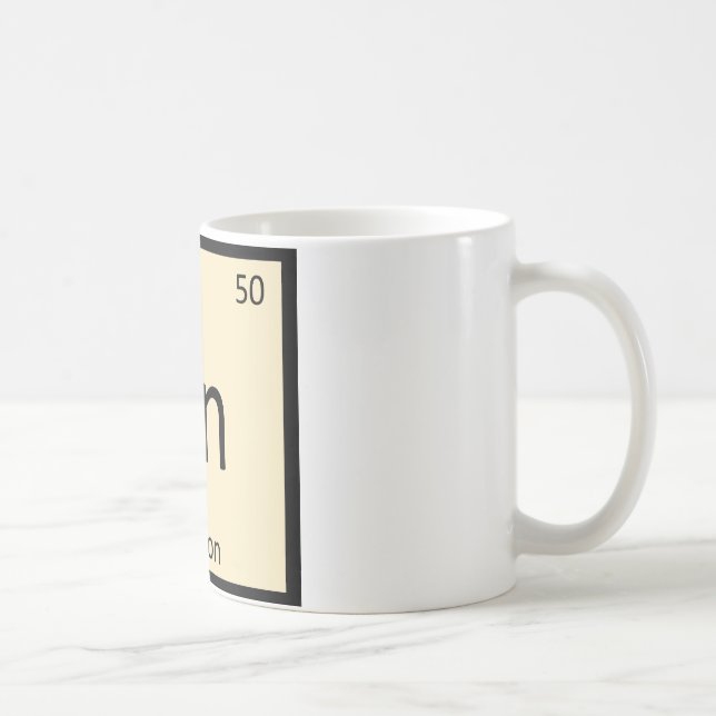 Sn - Stilton Cheese Chemistry Periodic Table Coffee Mug (Right)