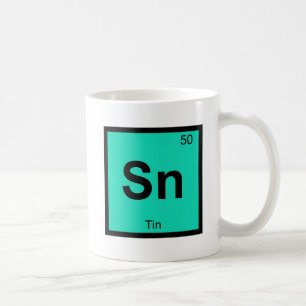 Sn - Tin Chemistry Periodic Table Symbol Element Coffee Mug