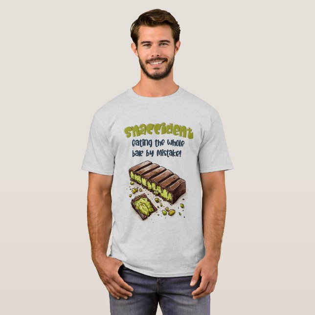 Snaccident: Ate the Whole Chocolate Kunafa كنافة T-Shirt (Front Full)