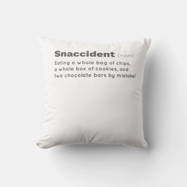 Snaccident Chips Chocolate Cookie Lover Snack Cushion (Front)