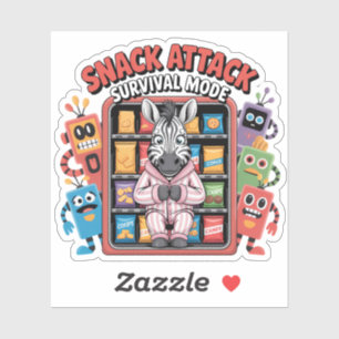 Snack Attack Survival Mode Funny Zebra